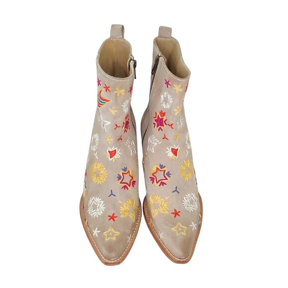 NWT Women's Free People Bowers Embroidered Booties Size 39 - Picture 6 of 16